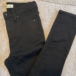 Madewell black high rise skinny